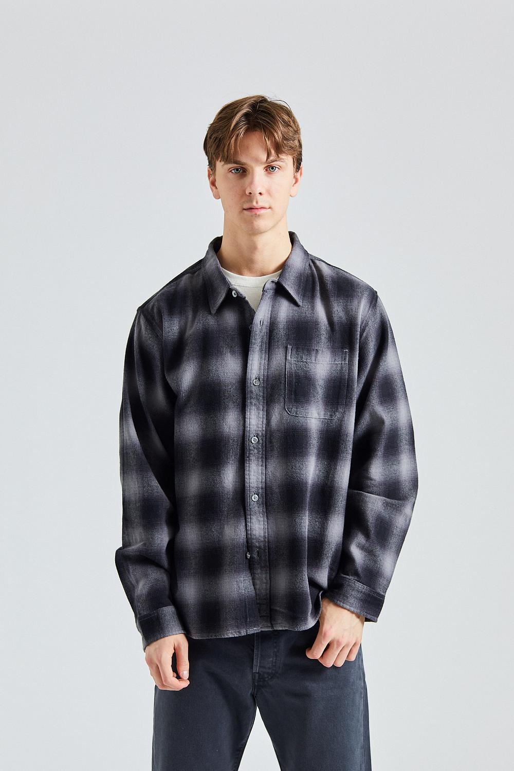 Pete Plaid Shirt Charcoal | Retro